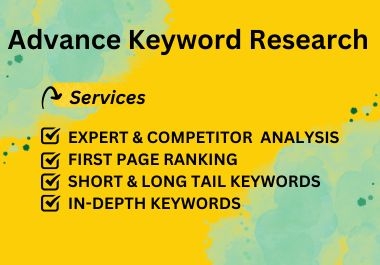 Top 10 Advanced SEO keyword research and competitor analysis