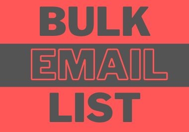 I will provide active and valid bulk email list for email marketing