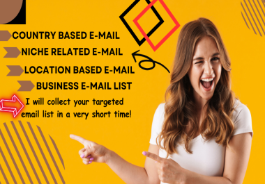 Find your targeted,  30K email list in very short time