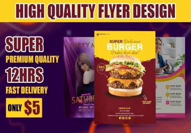 I will design an awesome business flyer,  party flyer,  and food flyer