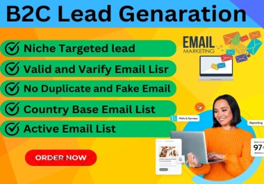 I will be your b2c Marketing Expert to find active bulk email list