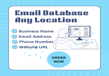 I will collect business/target email list database for you