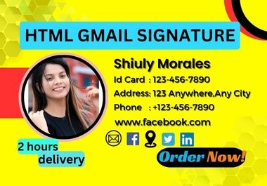 I will do professional email signature, gmail signature and outlook signature etc