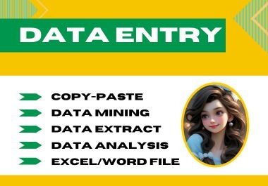 Virtual assistant for your data entry job with all types of Word or Excel sheets.