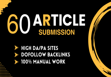 I can create 60 articles with high DA/PA backlinks
