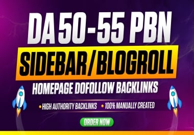 Build 20 High DA 50+ Sidebar/Blogroll for SEO Authority Boost