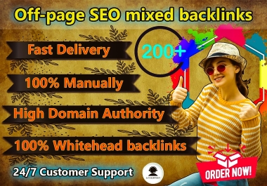 Off-page SEO 200+ mixed backlinks from Google's top site list