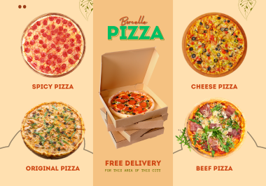 I will design food menu,  pizza menu,  burger poster,  restaurant menu