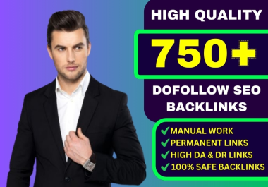 I will provide high da 750+ SEO Backlinks with white hat link building
