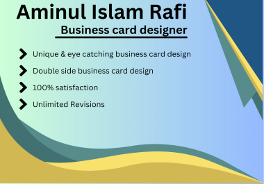 I will do a creative and iconic business card design