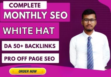 monthly white hat off page SEO service with high authority dofollow backlinks