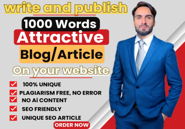 I can write and publish attractive articles on your website for you