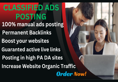 Manually Create Top 5 Classified ADS Posting SE0 Backlinks
