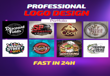 3 creative and professional logo in 24 hours