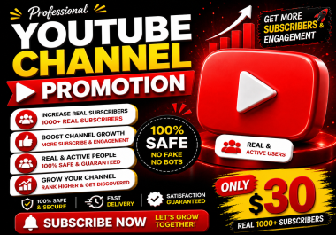 Professional High Quality Channel promotion