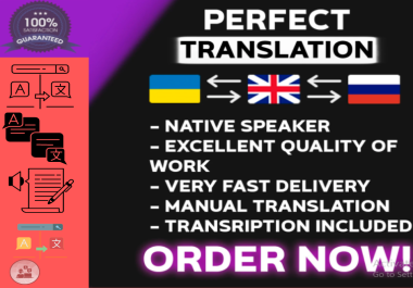 I will Providing translation services for all languages into.