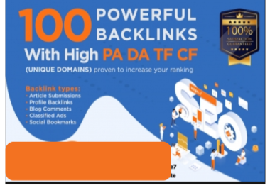 100 High DA PA 60+ Mostly Do Follow Link Building Service For Boosting Website Rank