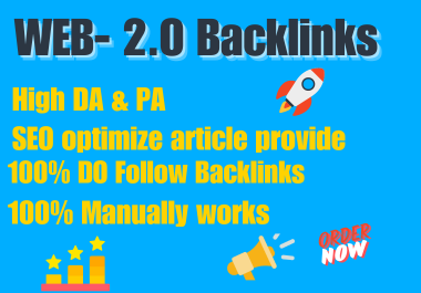 I will provide WEB-2.0 Backlinks to top 100 different sites.