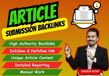 Make 80 Article submissions contextual backlinks