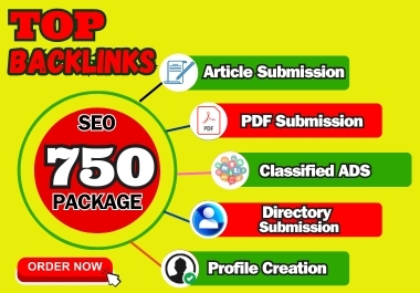 Create 750 Mix HQ Backlinks by Art,  PDF,  Classified ads,  Directory Submission links