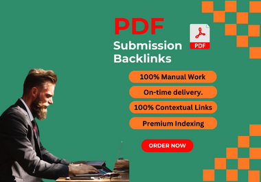 I will do 100+ backlinks manual Dofollow PDF submission.