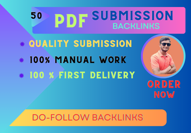 I will provide 50 PDF submission high authority sharing sites