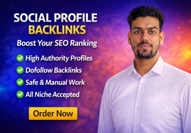 I will create 35 high quality profile creation backlinks for off page SEO