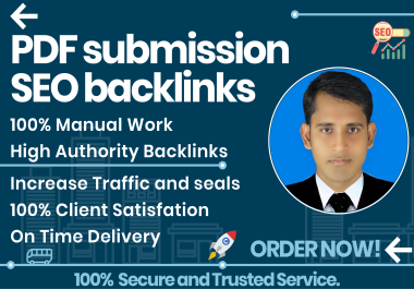 I will manually submit 50 PDF submission SEO Backlinks on the top PDF sharing Sites