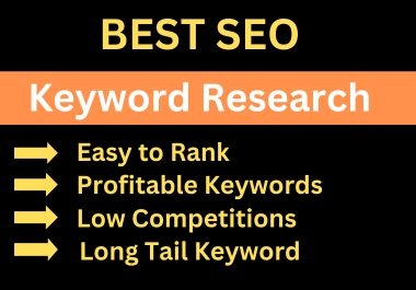High Volume,  Best Profitable Local SEO keyword research and low competitor analysis