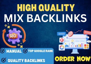 I will do 200 mix backlinks on high authority websites do follow link building