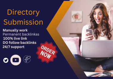 I will 50 Directory submission backlinks on high authority website