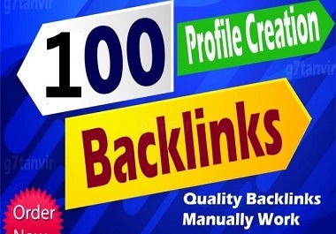 I will create 100 high authority profile backlinks for SEO ranking