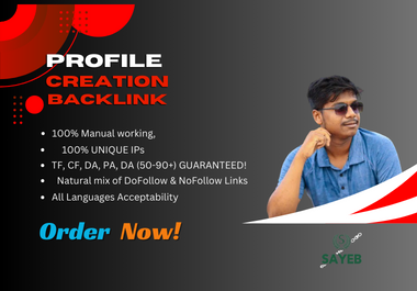 Top 100 Manually Profiled High Quality Backlink