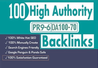 Manually Create 100 High-Quality Mix SEO Backlinks