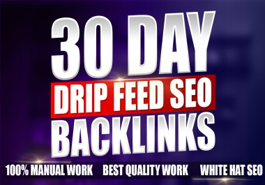 I will provide 30 days dripfeed Seo Powerful backlinks