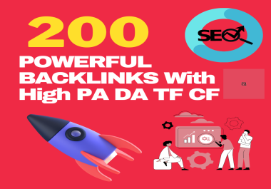 Increase Ranking with 250 Unique Domain High Authority Backlinks PA DA TF CF Upto 250