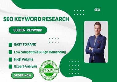 I will do Google 01 Keyword for SEO and competitor analysis for top ranking