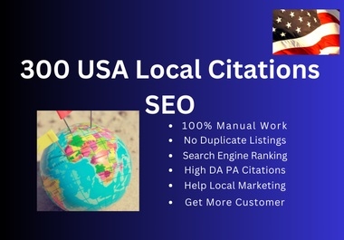 I will do 300 USA local citations for local SEO ranking