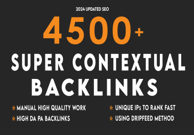 4500+ dofollow contextual SEO backlinks link building for google ranking