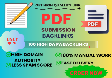 I will do 100 PDF submission backlinks manually