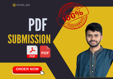 I will pdf submission to 100 document sharing sites