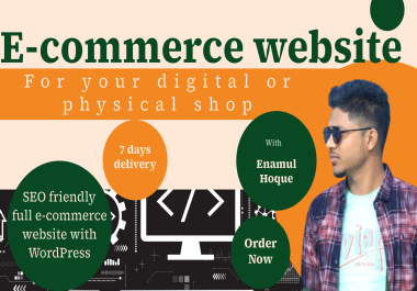 I will create a WordPress e-commerce website