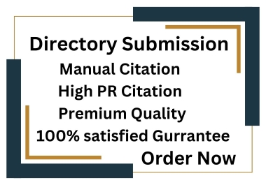 I will Create High Quality 100 Directory Submission Backlinks from 60 to 99 DA site