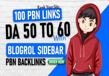 GET 100 Powerful PBN Backlinks High Quality DR 50+ For TOP Google Rankings
