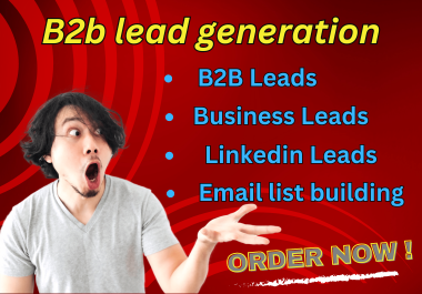 I will do B2B lead generation,  web scraping,  LinkedIn leads,  ads,  email list