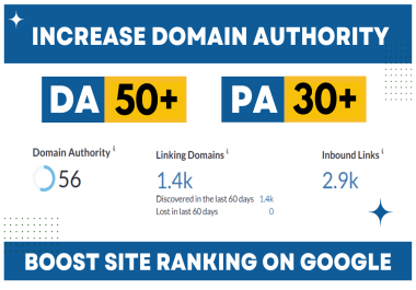 increase moz domain authority da 50 plus fast