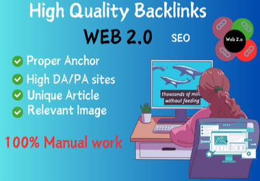 I will provide your 80+web 2.0 on organic sites.