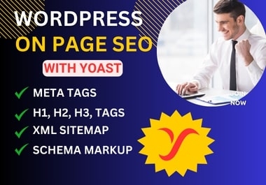 I will do on page SEO service and technical optimization with yoast seo