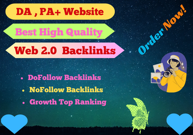 I will create 70+ high quality Web 2.0 Backlinks for your website.