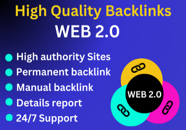 Get Rank with 50+ Contextual Backlinks On High Authority Web2.0 Backlinks Sites For Improve Your Web